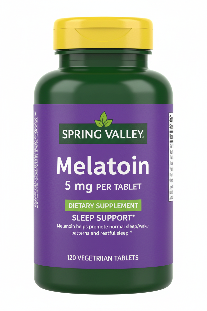 Spring Valley Melatonin 5 mg – Suplemento Dietético para el Sueño