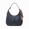 Cartera Anne Klein azul marino con pañuelo decorativo de lunares
