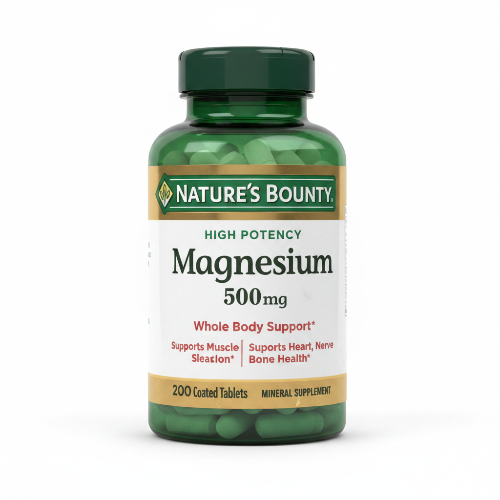 Nature's Bounty Magnesio 500mg Alta Potencia 200 Tabletas