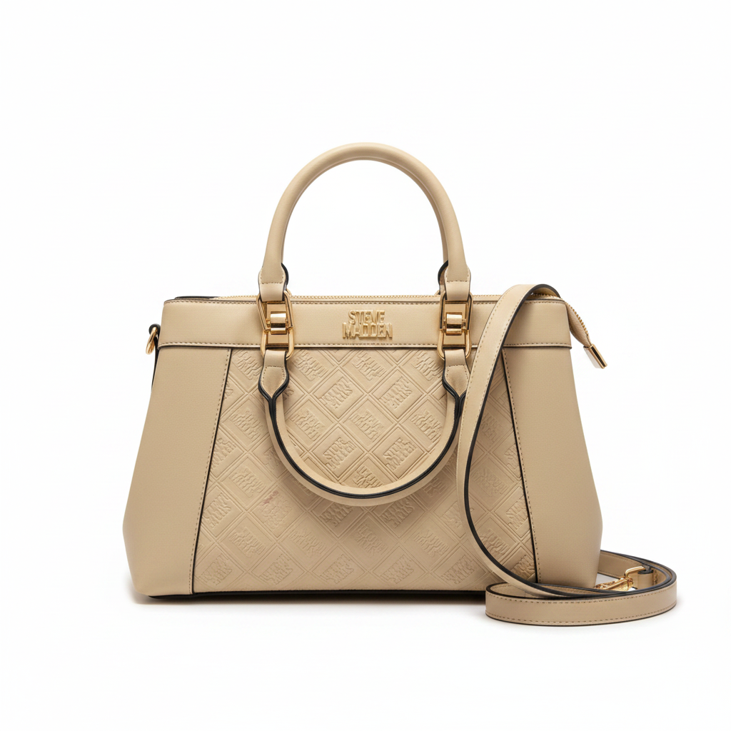 Bolsa Steve Madden beige - imagen comercial fondo blanco