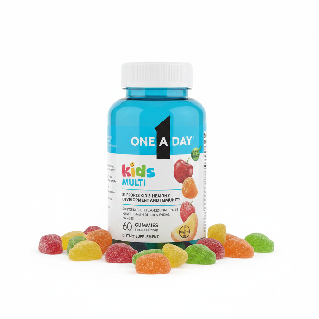 One A Day Kids Multi Gummies fondo blanco